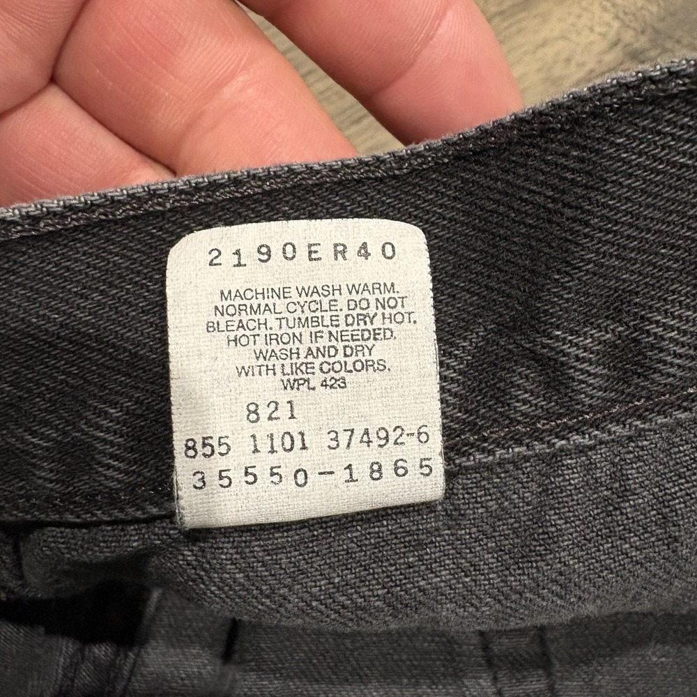 Vintage 2001 Levi's 550 Black Relaxed Fit Jean Shorts Mens Size 40 - Picture 4 of 9